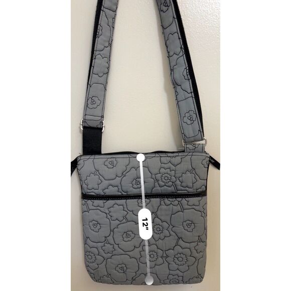 Thirty-One gray quilted poppy crossbody - Picture 6 of 8